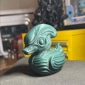 Teal Alien Rubber Duck